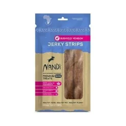 Nandi Bushveld Venison Jerky Strips Dog Jerky Treats - 5.3 oz