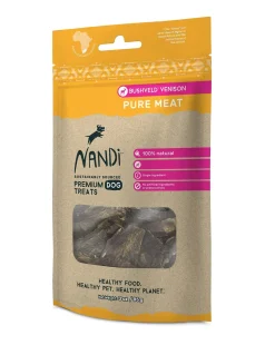 Nandi Bushveld Venison Pure Meat Jerky Dog Treats - 3 oz
