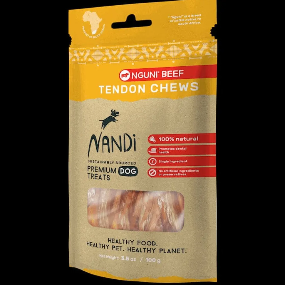 Nandi Nguni Beef Tendon Chews Natural Dog Treats - 3.5 oz