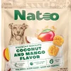 Natoo Coconut and Mango Small Bites Biscuits and Crunchy Dog Treats - 8 Oz