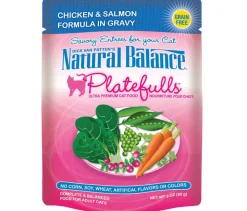 Natural Balance Pet Foods Platefulls Wet Cat Food Chicken & Salmon in Gravy - 3 Oz - Case of 24