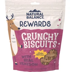 Natural Balance Pet Foods Rewards Crunchy Biscuits Dog Treats - Venison - 28 Oz