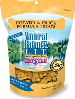Natural Balance Pet Foods Limited Ingredient Treats Original Biscuits Small Breed Dog Treats - Duck & Potato - 8 Oz