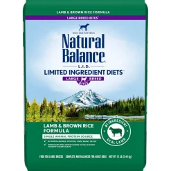 Natural Balance Pet Foods Limited Ingredient Diet Large Breed Bites Dry Dog Food - Lamb & Brown Rice - 12 lb