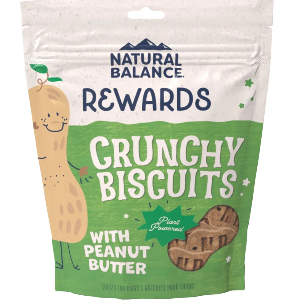 Natural Balance Pet Foods Rewards Crunchy Biscuits Dog Treats - Peanut Butter - 14 Oz
