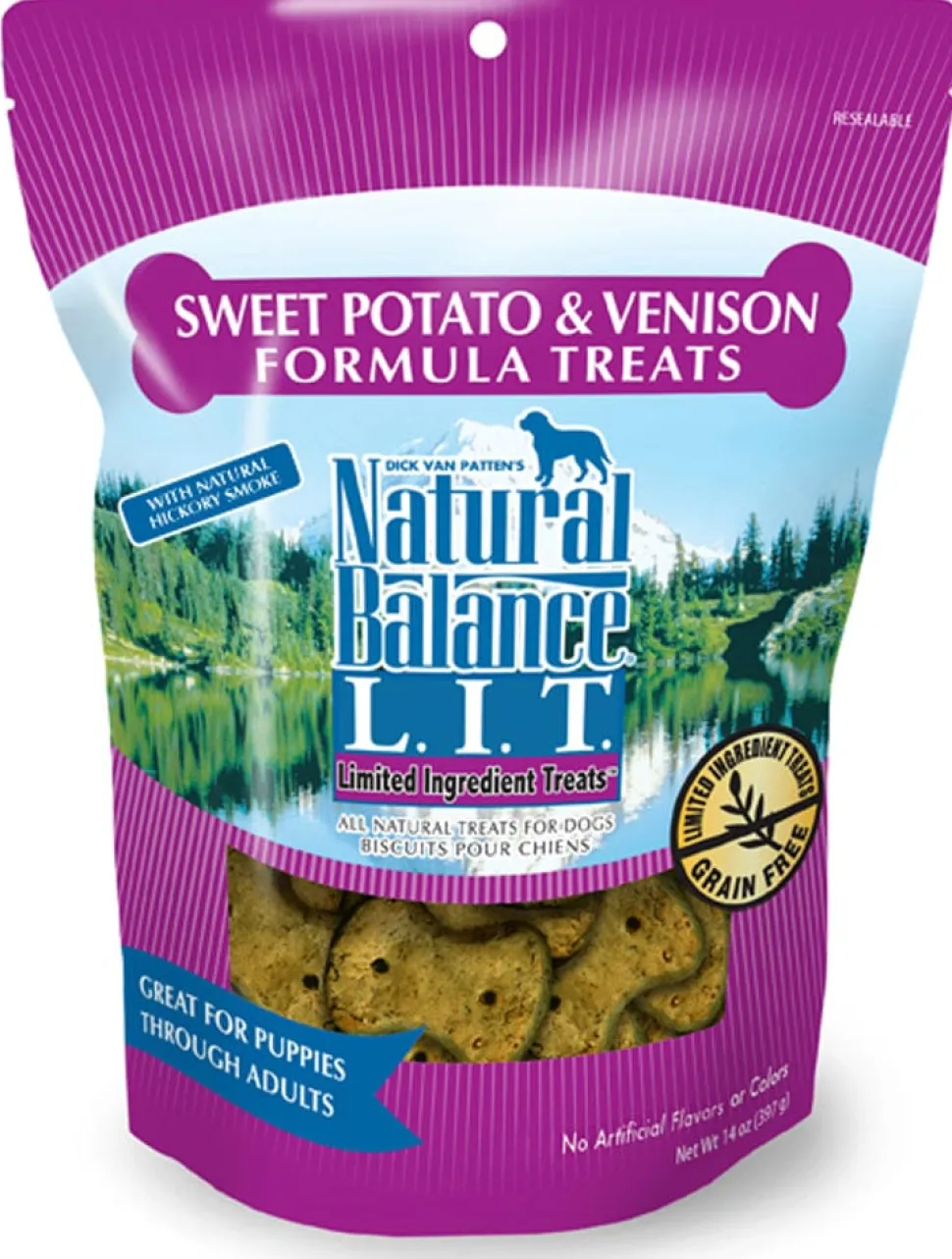 Natural Balance Pet Foods Limited Ingredient Treats Original Biscuits Dog Treats - Venison & Sweet Potato - 14 Oz