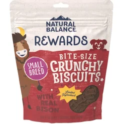 Natural Balance Pet Foods Limited Ingredient Treats Original Biscuits Small Breed Dog Treats - Bison & Sweet Potato - 8 Oz