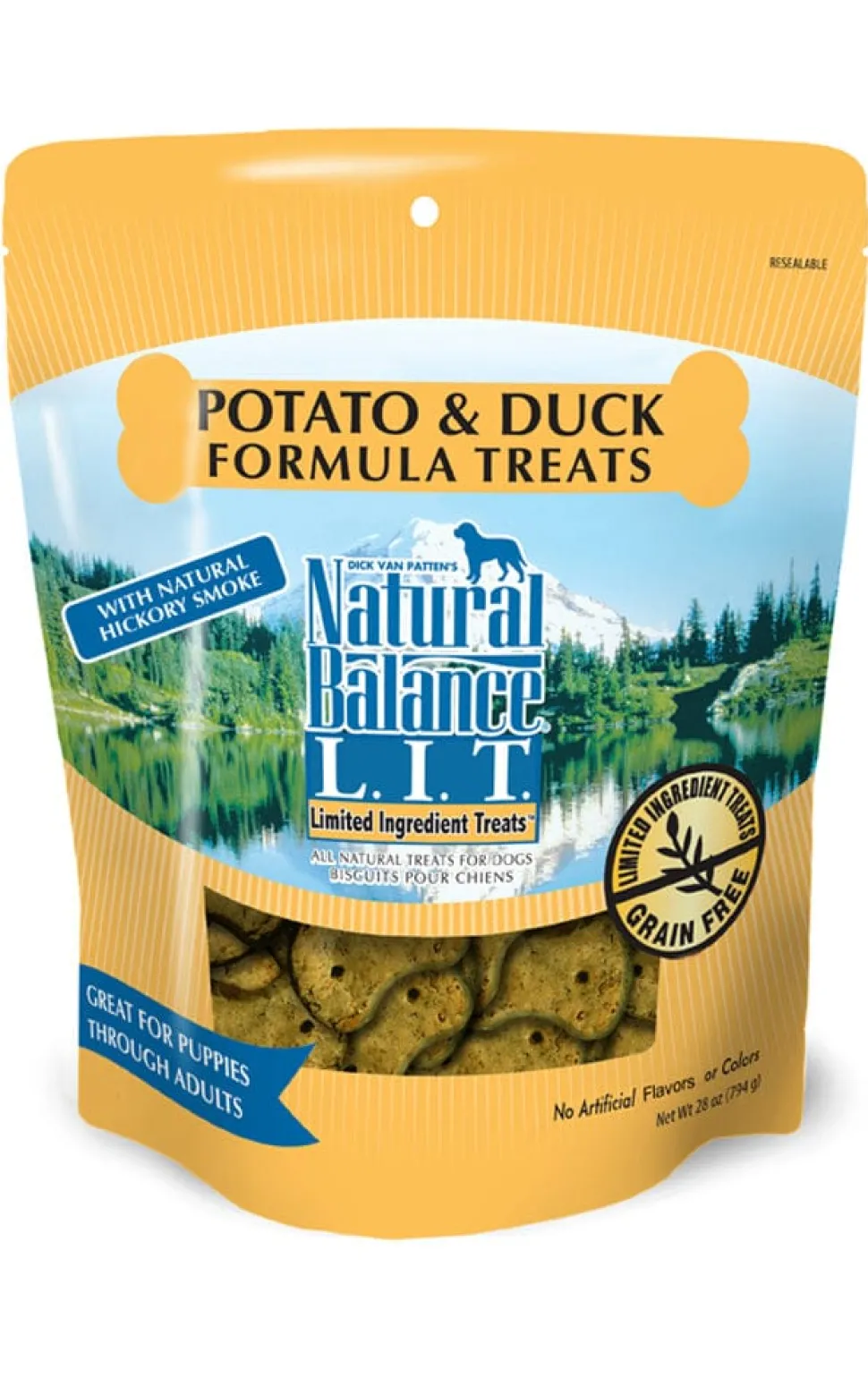 Natural Balance Pet Foods Limited Ingredient Treats Original Biscuits Dog Treats - Duck & Potato - 28 Oz