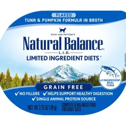 Natural Balance Pet Foods Limited Ingredient Diet Wet Cat Food Tuna & Pumpkin in Broth - 2.75 Oz - Case of 24