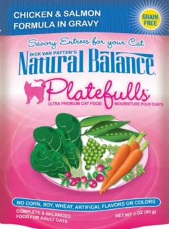 Natural Balance Platefulls Regular Grain Free Chicken and Salmon in Gravy Pouch Wet Cat Food