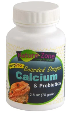 Nature Zone Bearded Dragon Calcium & Probiotics Supplement - 2.8 Oz