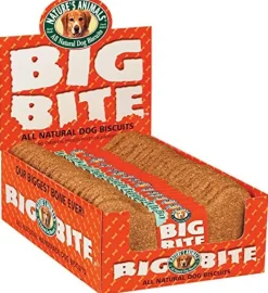 Nature's Animals Big Bite Dog Biscuits Treats - Lamb/Rice - 8 In - 24 Pack