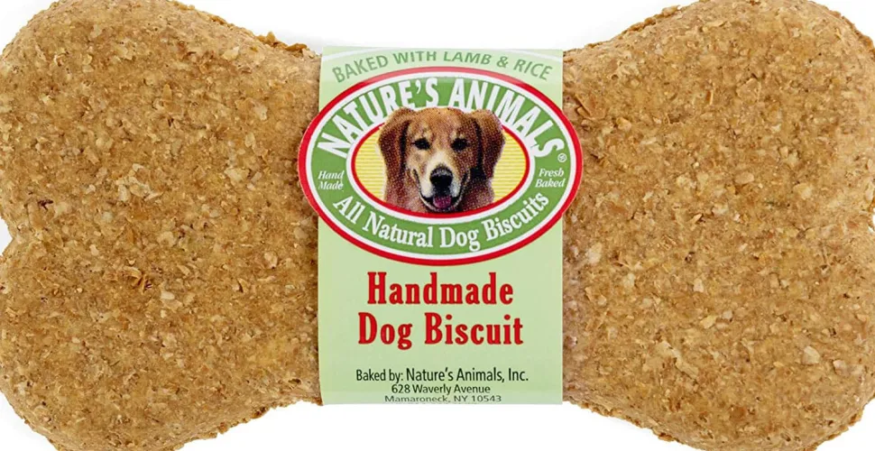 Nature's Animals Original Bakery Dog Biscuits Treats - Lamb/Rice - 4 In - 24 Pack