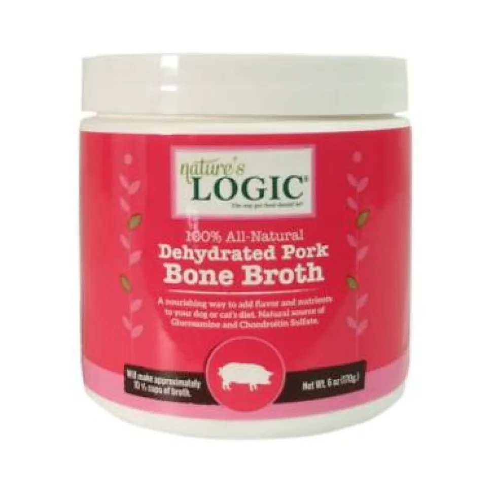 Nature's Logic Dehydrated Pork Bone Broth Dehydrated Dog Bone Broth - 6 oz Container