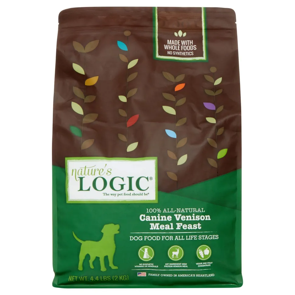 Nature's Logic Original Venison Dry Dog Food - 4.4 lb Bag