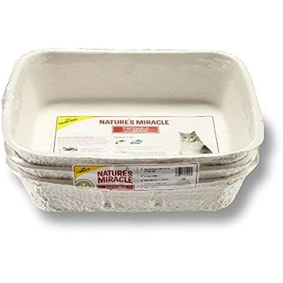 Nature's Mircale Disposable Cat Litter Pan - Reg - 3 Pack