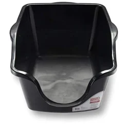 Nature's Mircale High Sided Cat Litter Box - Black - 17.5 X 25 X 12 In