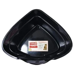 Nature's Mircale High Sided Corner Cat Litter Box - Black - 26 X 23 X 10 In