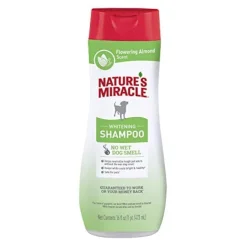 Nature's Mircale Odor Control Whitening Dog Shampoo - Flowering Almon - 16 Oz