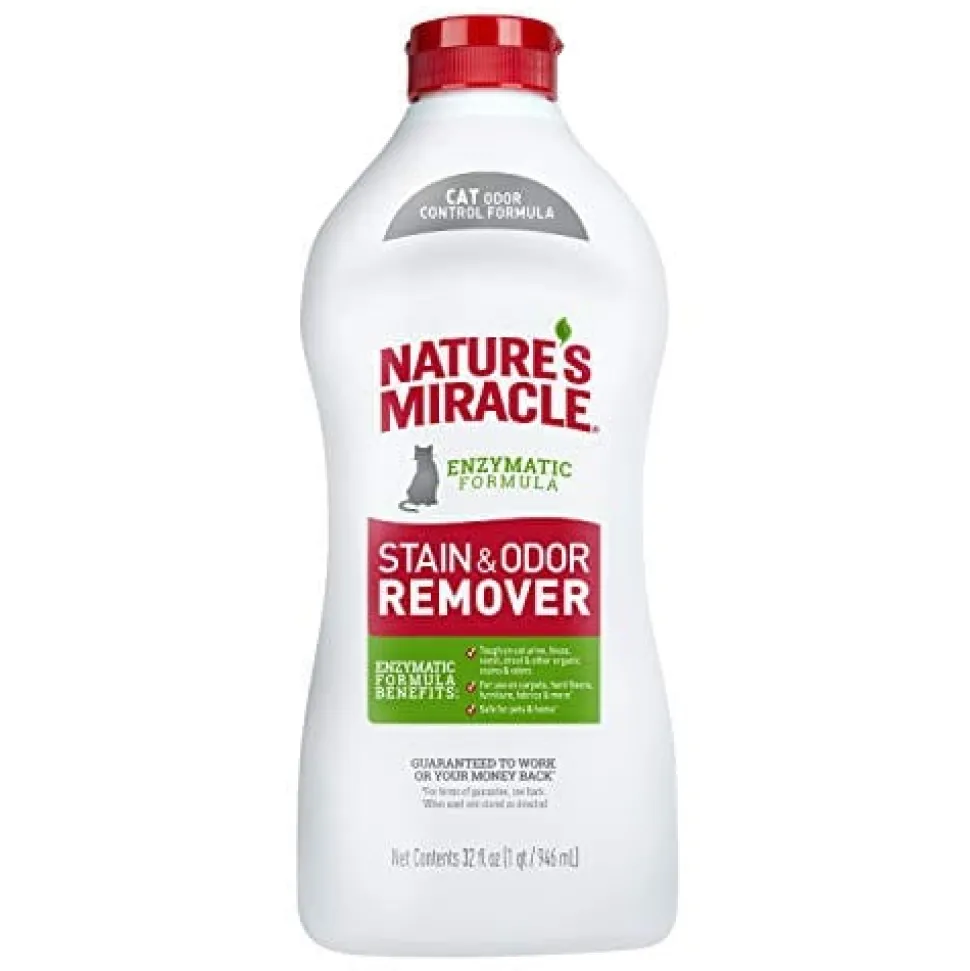 Nature's Mircale Stain & Odor Remover Pour for Cat - 32 Oz