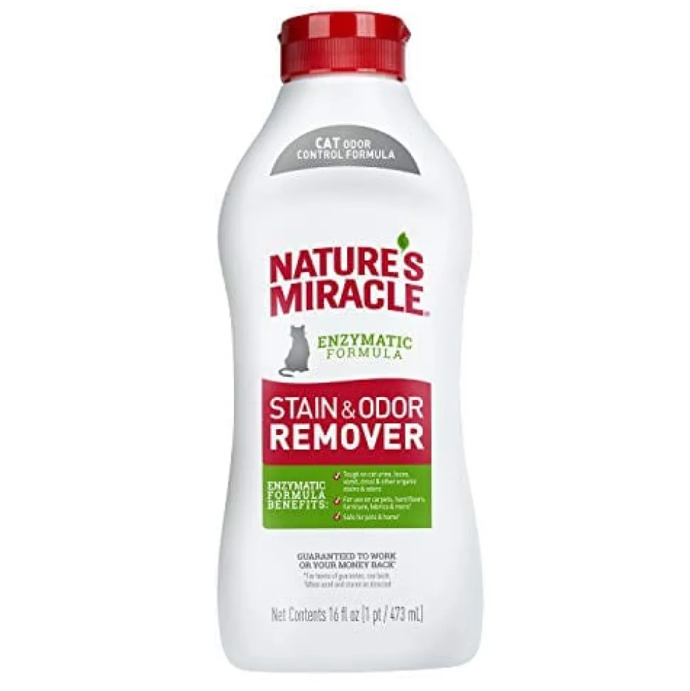 Nature's Mircale Stain & Odor Remover Pour for Cat - 16 Oz
