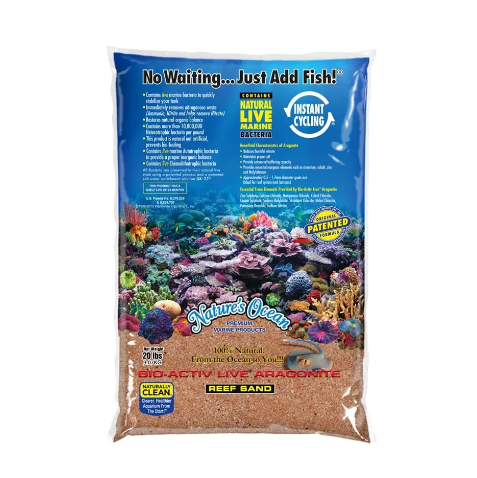 Nature's Ocean Bio-Activ Live Aragonite Australian Live Sand - 20 lbs - 2 Count