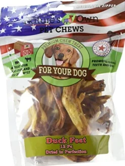 Nature's Own USA Duck Feet Treats Natural Dog Chews - Duck - 12 Pack