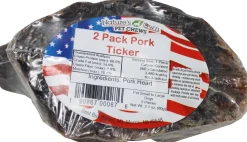 Nature's Own USA King Oink Pork Tickers Natural Dog Chews - Pork - 2 Pack - 20 Pack