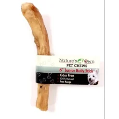 Nature's Own USA Odor-Free Junior Bully Stick Natural Dog Chews - Beef - 6 In - 100 Pack