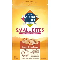 Nature's Recipe Chicken and Rice Small Bites Small-Breed Recipe Dry Dog Food - 4 Lbs - Case of 4