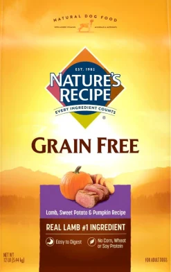 Nature's Recipe Grain Free Lamb, Sweet Potato & Pumpkin Dry Dog Food