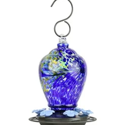 Nature's Way Artisan Gravity Hummingbird Feeder - Spring Rain - 28 Oz Cap - 4 Pack