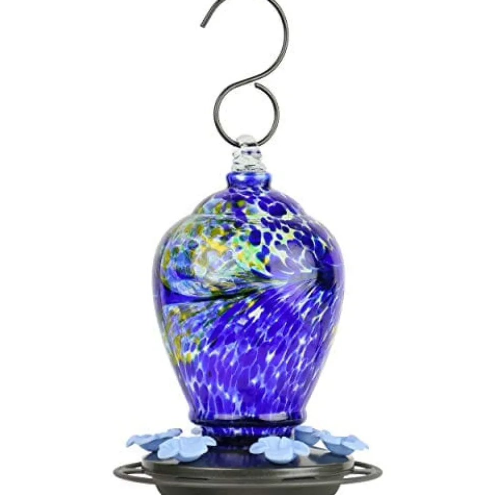 Nature's Way Artisan Gravity Hummingbird Feeder - Spring Rain - 28 Oz Cap - 4 Pack