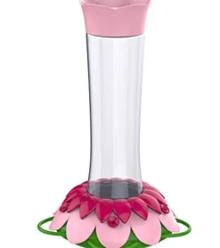 Nature's Way So Real Gravity Flower Hummingbird Feeder - Pink/Fuchsia - 18 Oz Cap - 6 Pack