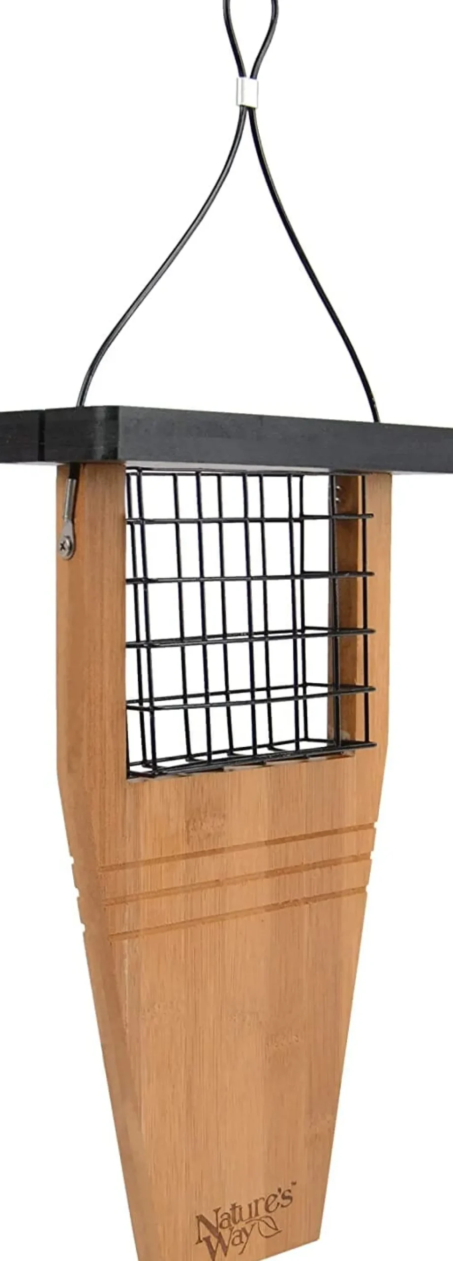 Nature's Way Tail Prop Suet and Seed Cake Wild Bird Feeder - Bamboo - 14 X 7.875 X 3 In