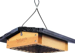Nature's Way Upside Down Suet and Seed Cake Wild Bird Feeder - Cedar - 1 Large Cake