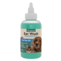 Naturvet Dog and Cat Ear Wash with Tea Tree Oil (Aloe & Baby Powder) - 4 oz Bottle