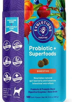 Naturvet Evolutions Probiotic + Superfoods Soft Chews Dog Supplements - 180 Count