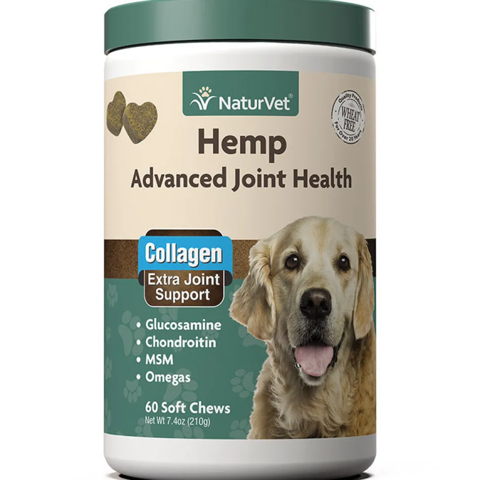 Naturvet Hemp Advanced Joint Health Soft Chews Hip and Joint Dog Supplements - 60 ct Bottle