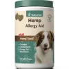 Naturvet Hemp Allergy Aid Plus Hemp Seed Soft Chew Cat and Dog Supplements - 60 ct Jar