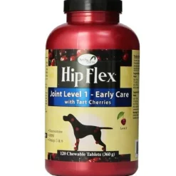 Naturvet Hip Flex Tablets Level 1 (Early Onset) Dog Supplements - 120 ct Bottle