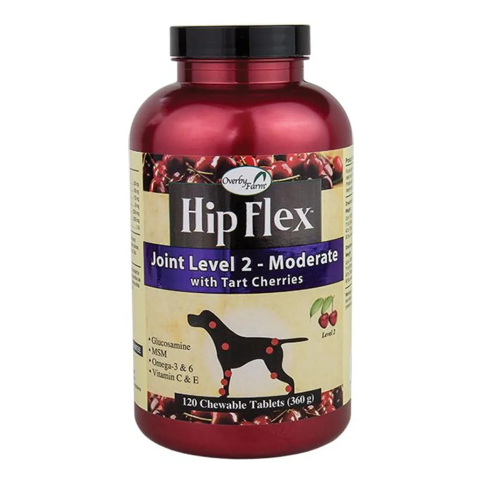 Naturvet Hip Flex Tablets Level 2 (Moderate) Dog Supplements - 120 ct Bottle