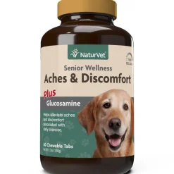 Naturvet Senior Aches & Discomfort Tablets Hip and Joint Dog Supplements - 60 ct Bottle