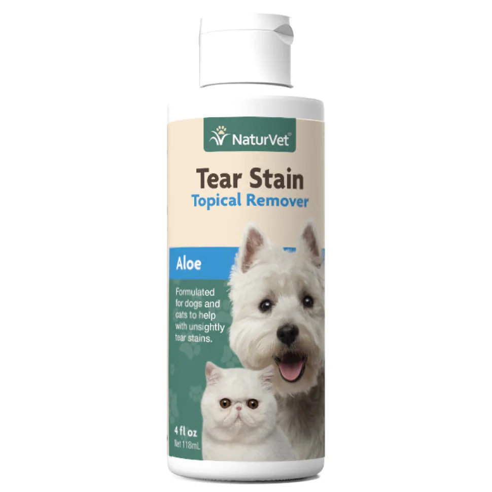 Naturvet Tear Stain Remover TOPICAL Cat and Dog Tear Stain Remover - 4 oz Bottle