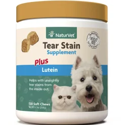 Naturvet Tear Stain Soft Chew Cat and Dog Tear Stain Remover - 120 ct Jar