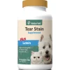 Naturvet Tear Stain Supplement Tablets Cat and Dog Tear Stain Remover - 60 ct Bottle