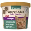 Naturvet VitaPet Adult Plus Omegas Cat Chewy Supplements - 60 ct Cup