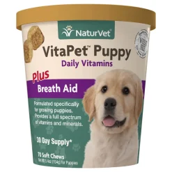 Naturvet VitaPet Puppy Soft Chew Dog Supplements - 70 ct Cup
