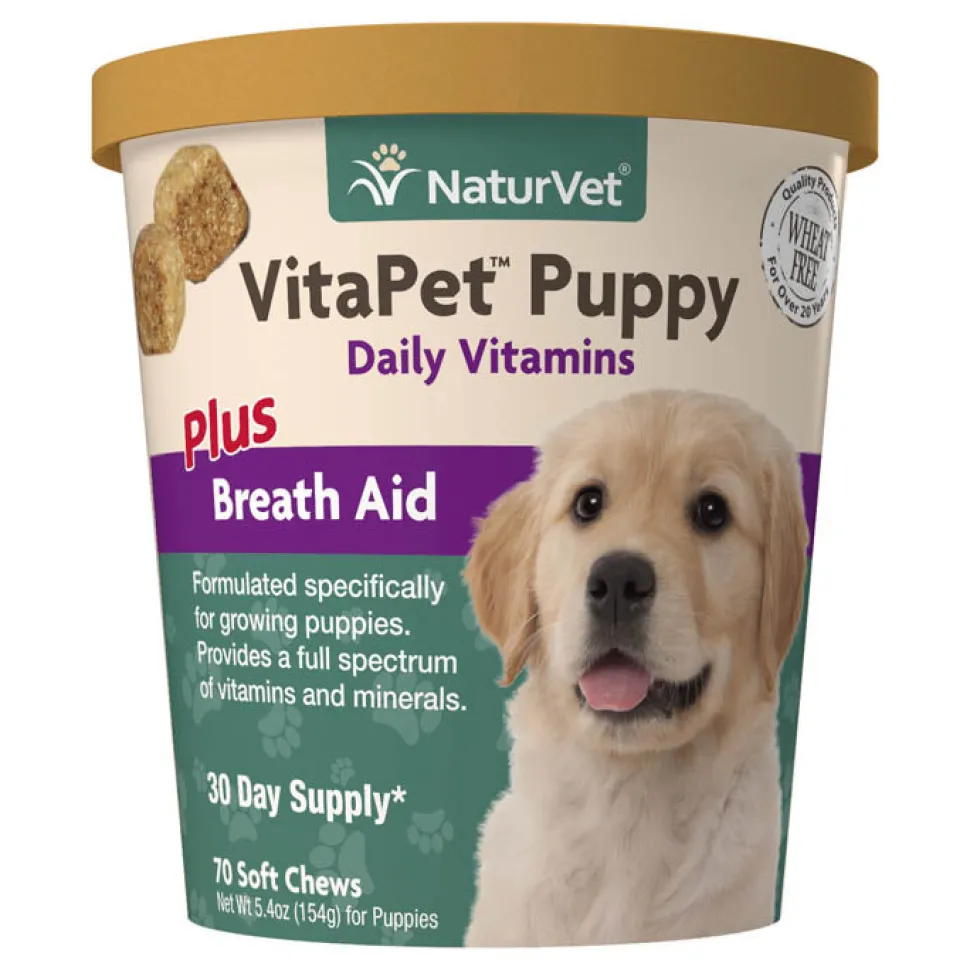 Naturvet VitaPet Puppy Soft Chew Dog Supplements - 70 ct Cup