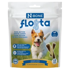 N-Bone Flossta Dual-Action Chicken Flavored Dental Dog Treats